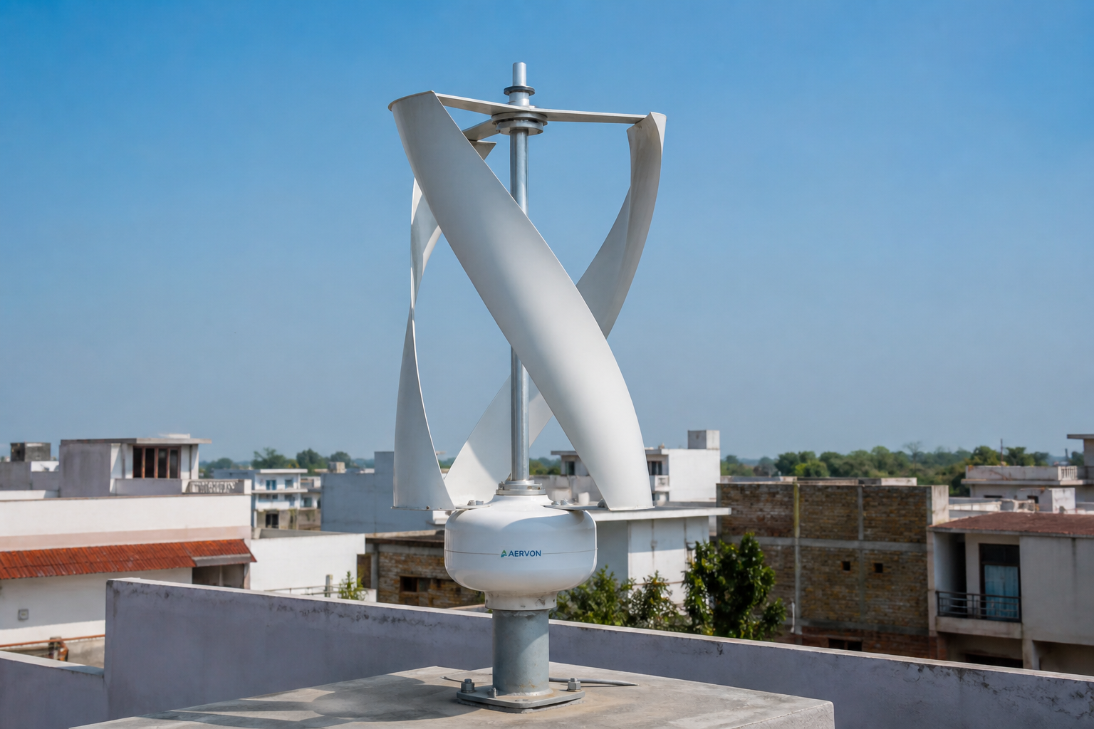 Row-house terrace, X-type turbine